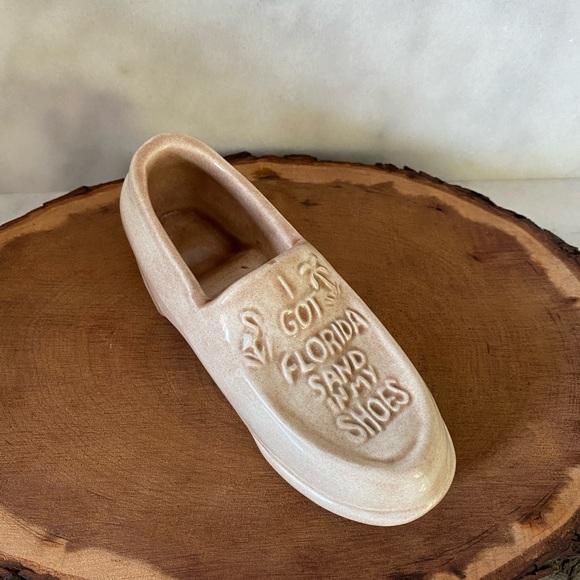 Handmade Pottery Shoe “I Got Florida Sand In My Shoes” - Picture 3 of 10